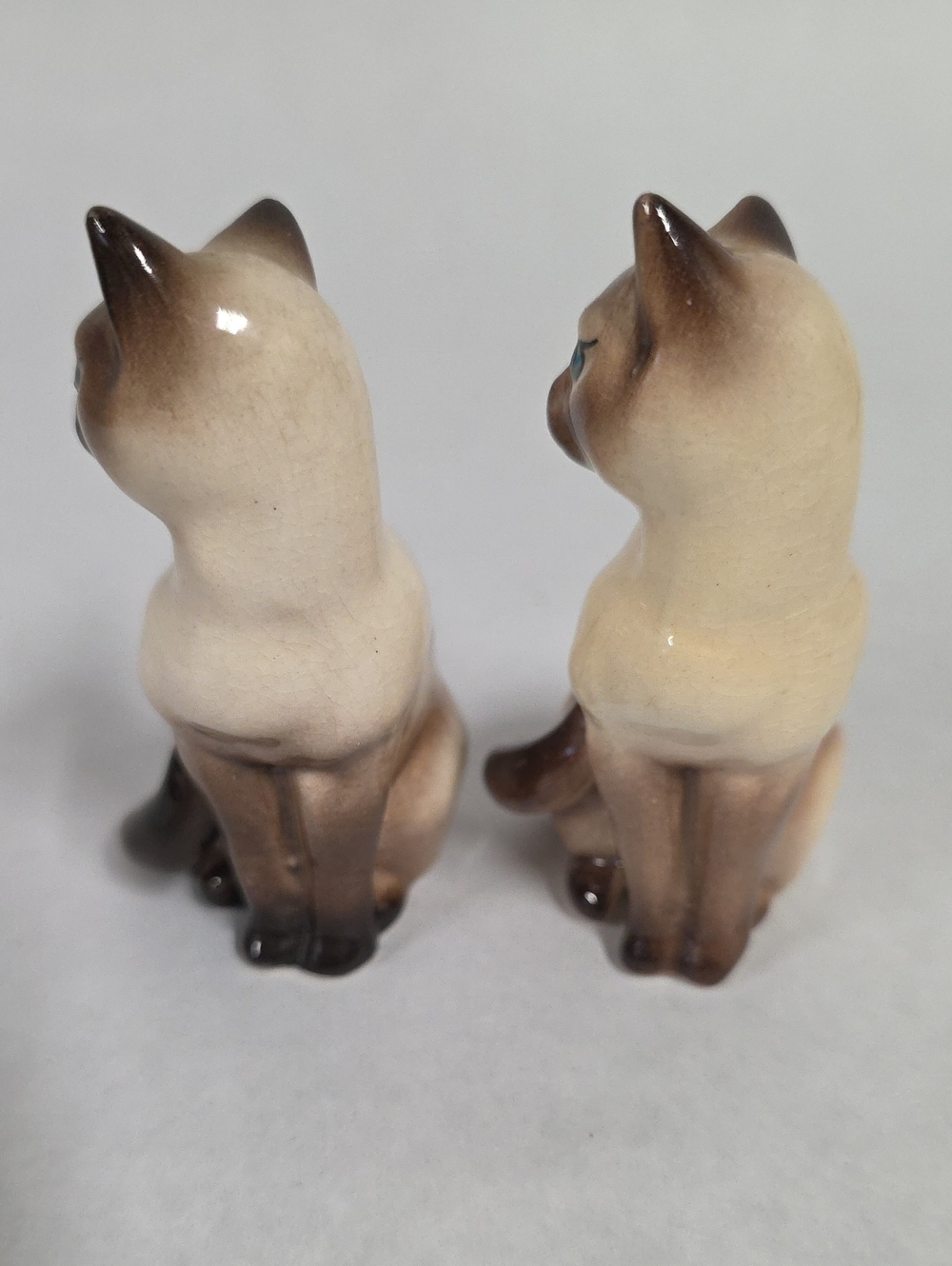 Vtg Brad Keeler Siamese Cat Figurines Set - Keeler Ware Los Angeles CA Pottery - Picture 10 of 12